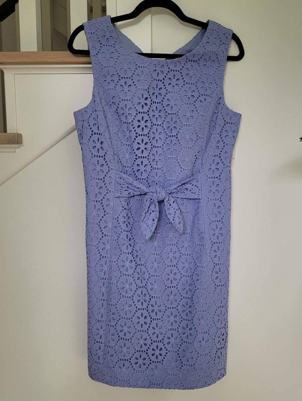 Lilly Pulitzer Eyelet Sheath Dress with Waist Tie - Size 8